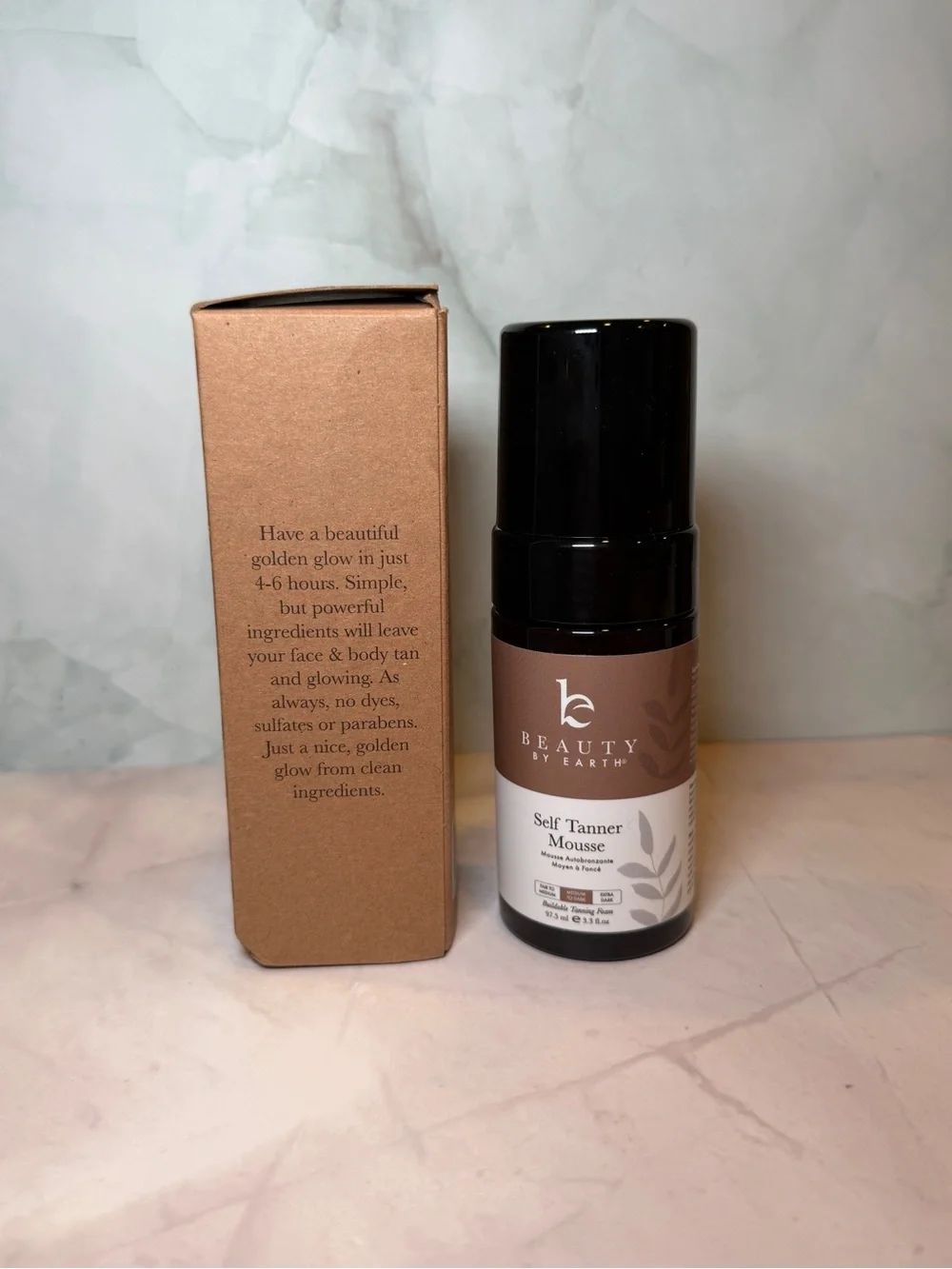 Beauty by Earth Self Tanner Mousse Medium to Dark 3.3 oz